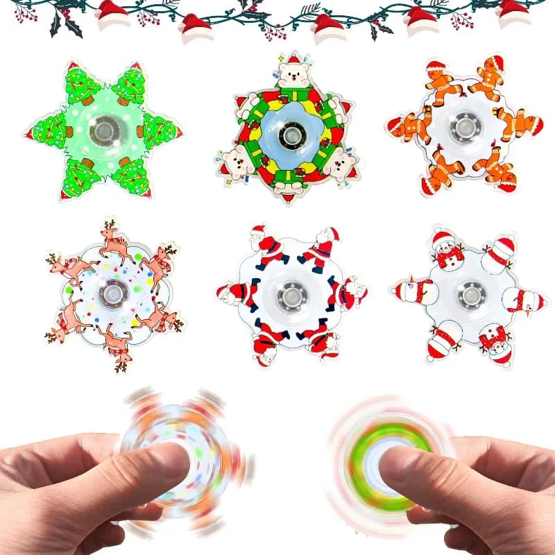 Hot-selling Fidget Spinners Relieve Stress Christmas Cartoon Fidget Spinners Old Man Elk Snowman Christmas Tree Party