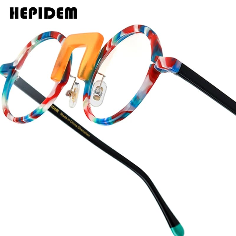 HEPIDEM 아세테이트 라운드 하트 안경테 일본 수제 9382