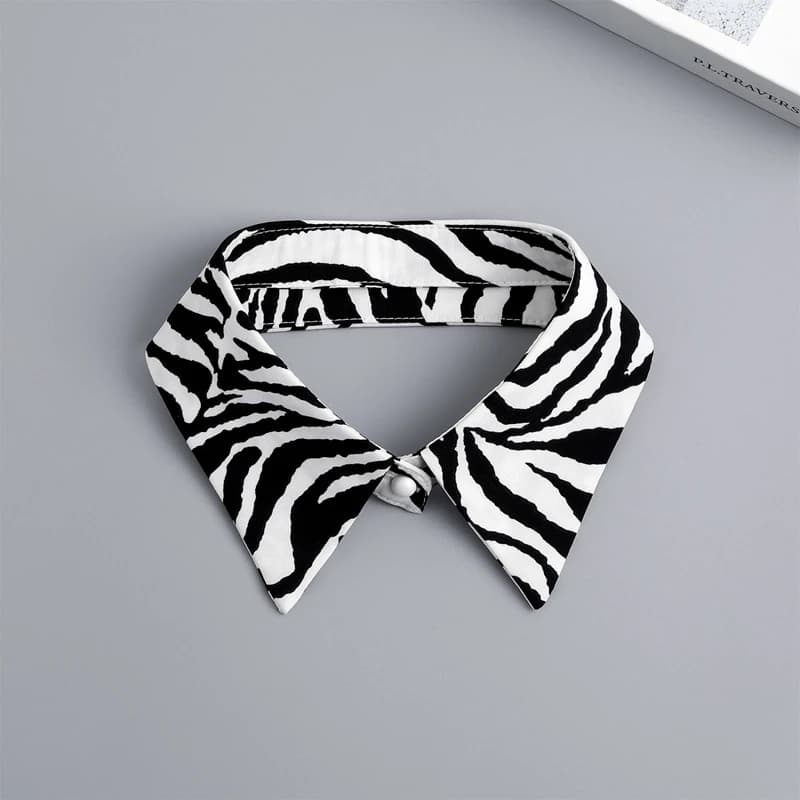 Fashion Striped Detachable Shirt Collar Lapel Sweater Decorative False Collar Neckline Accessories