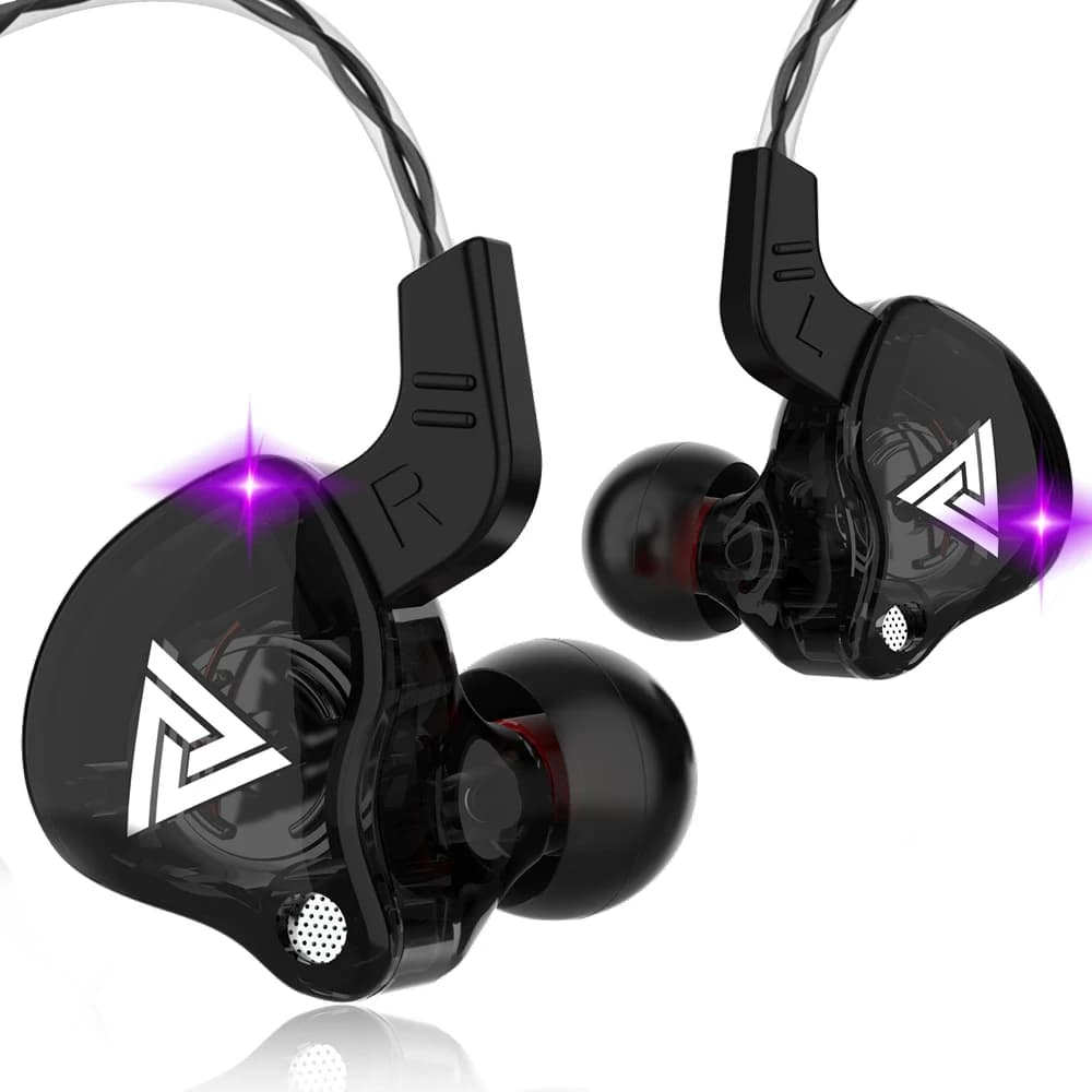 기존 QKZ AK6 이어폰 6 다이나믹 드라이버 유닛 헤드폰, 마이크 스테레오 스포츠 HIFI 서브우퍼 헤드셋 모니터 이어버드