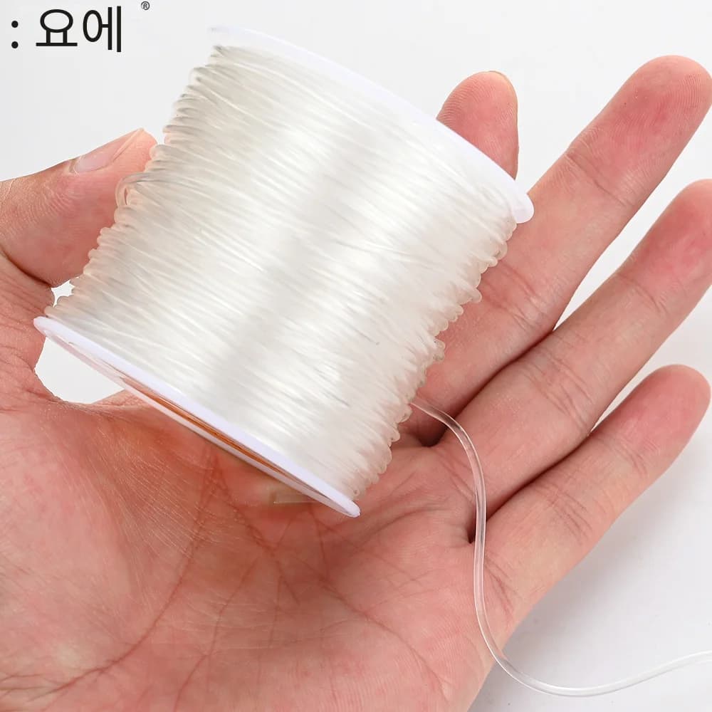 iYOE 0.5-1.5mm 투명 신축 줄 DIY 비즈 팔찌 목걸이