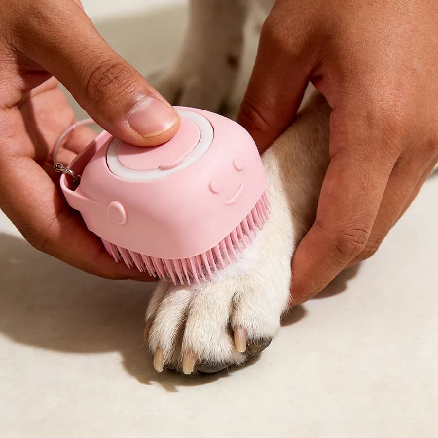 Pet Bath Gloves for Dogs & Cats, Soft Silicone Massage Brush Gloves for Grooming, Bathing & Fur Cleaning