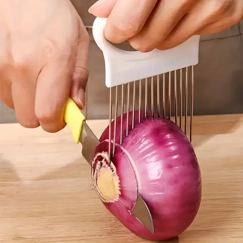 Stainless Steel Multifunctional Kitchen Tools-onion Slicer and Meat Softener, Suitable for Vegetables and Fruits, Ergonomic Grip