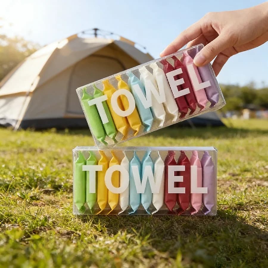 14PCS Compressed Face Towels, Portable Disposable Washcloths for Travel, Makeup Removal & Daily Cleansing