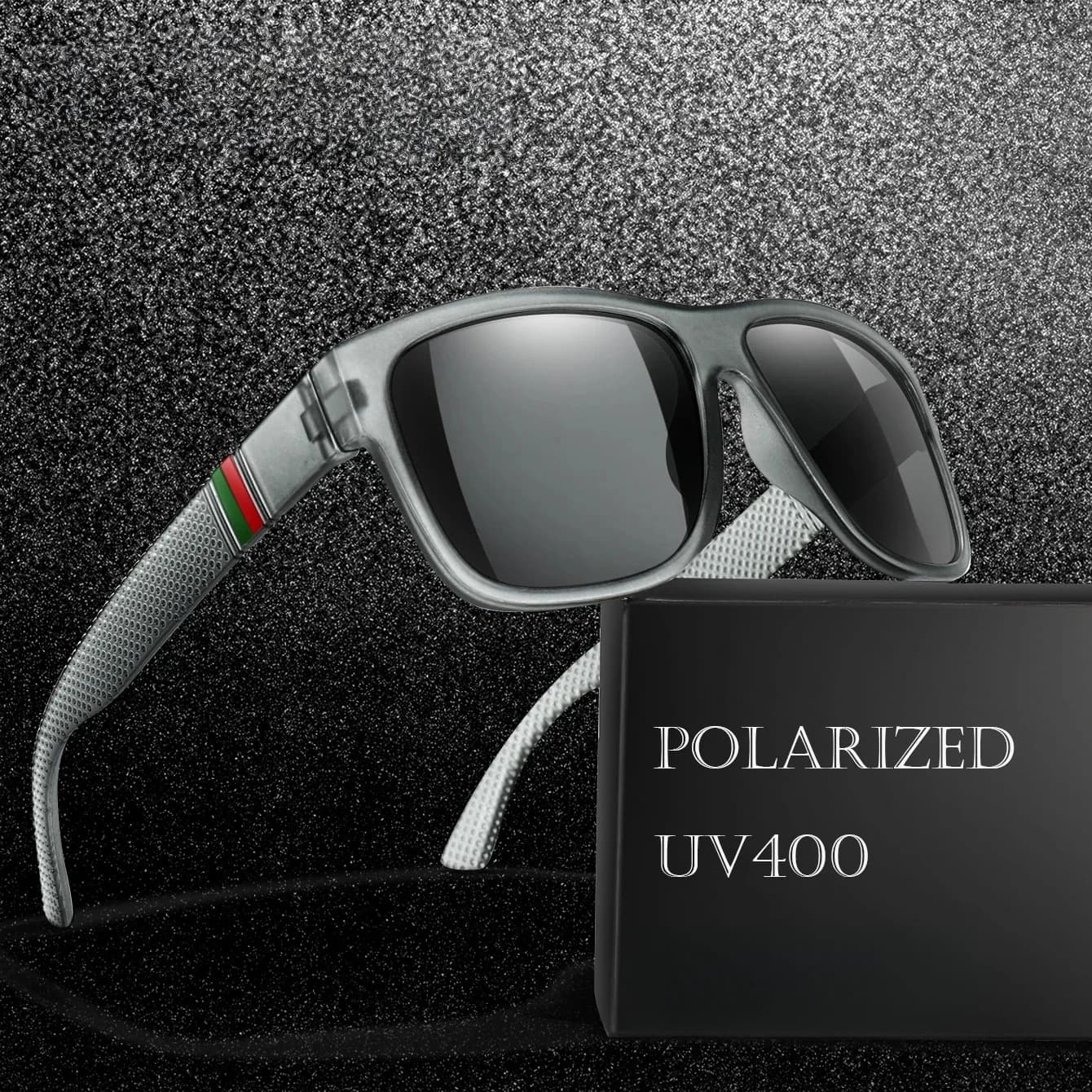남성 클래식 스퀘어 편광 낚시 선글라스 운전 사이클링 UV400