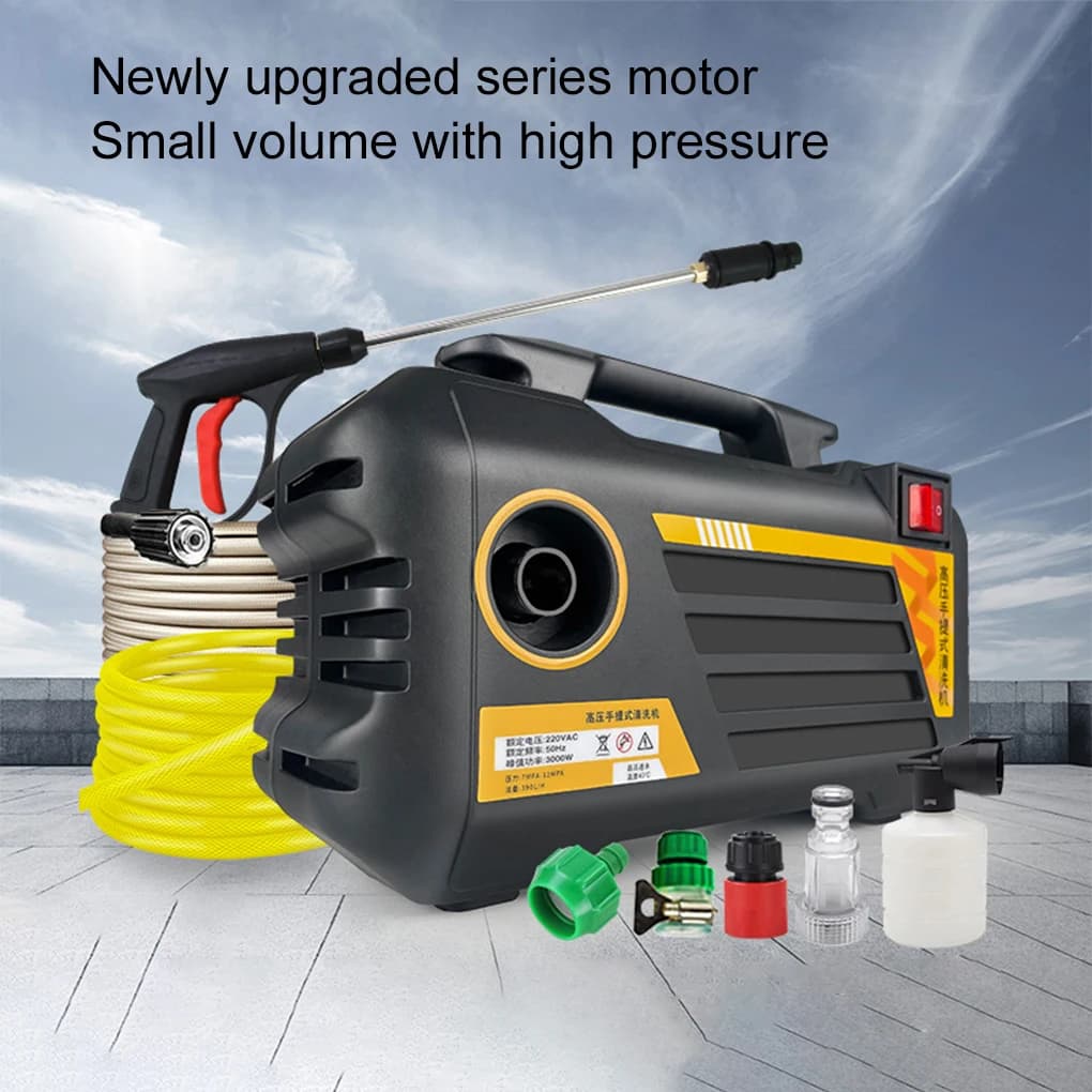 3000W 휴대용 전동 고압 세척기 세차 건 220V/110V 가정용 정원용