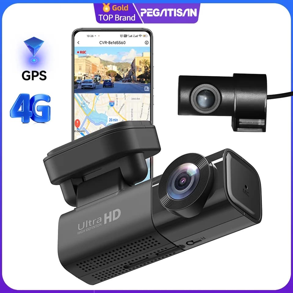 4G LTE 블랙박스 WIFI GPS 4K 듀얼렌즈 야간 주차 모니터