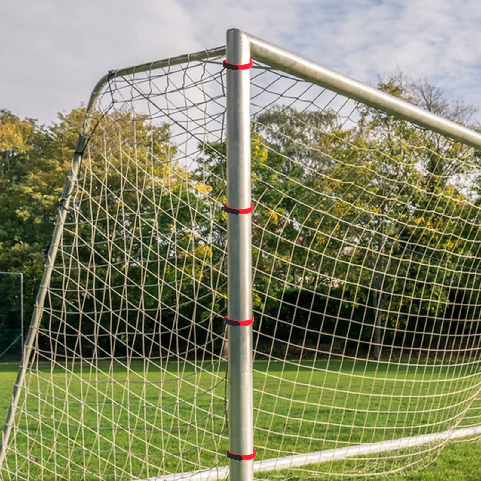 50pcs Ball Net Straps For Soccer Goal Fastening Reusable Durable Hook Self Adhesive Strap Keepers Cord Organizer Gear