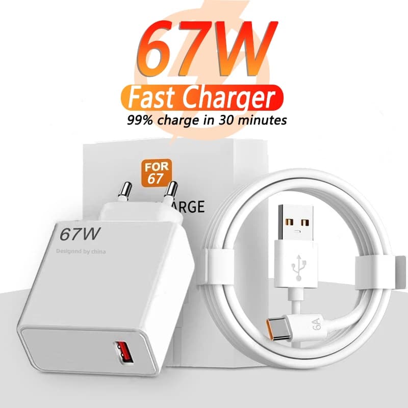 샤오미 14 13 12 11 10 울트라 노트 12T 13 프로 터보 퀵 차지 타입 C USB 충전 케이블용 67W USB 고속 충전기