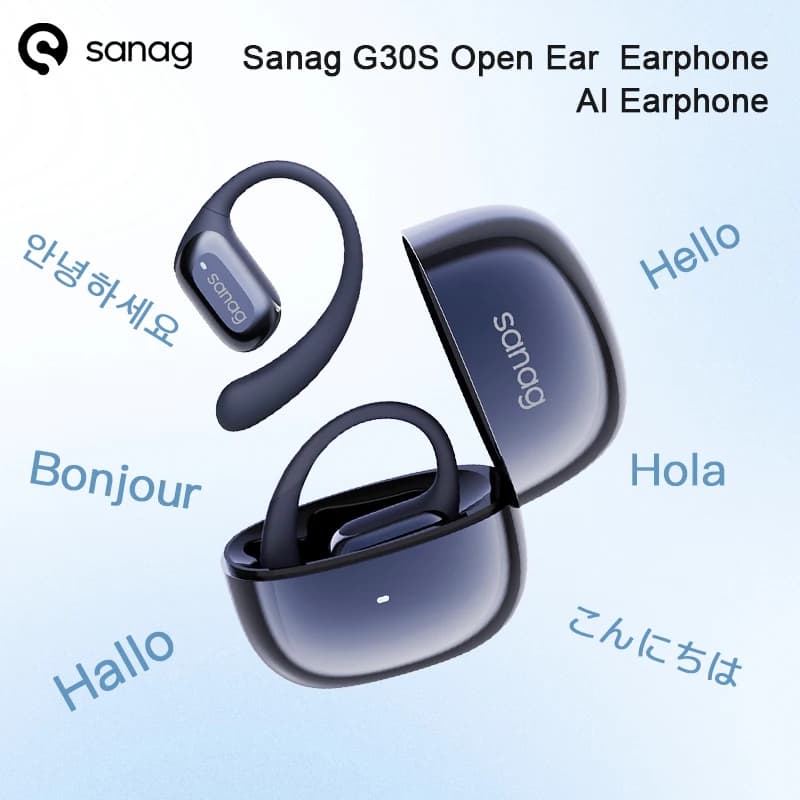 Sanag G30S 오픈형 무선 이어폰 공기전도 이어훅 블루투스 5.4