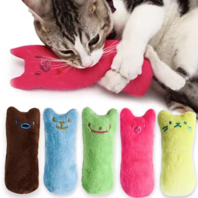 고양이 치아 연삭용 캣닢 장난감 재미있는 인터랙티브 봉제 고양이 장난감 애완 고양이 새끼 고양이 씹는 보컬 장난감 발톱 엄지 쥐는 고양이 민트 고양이용
