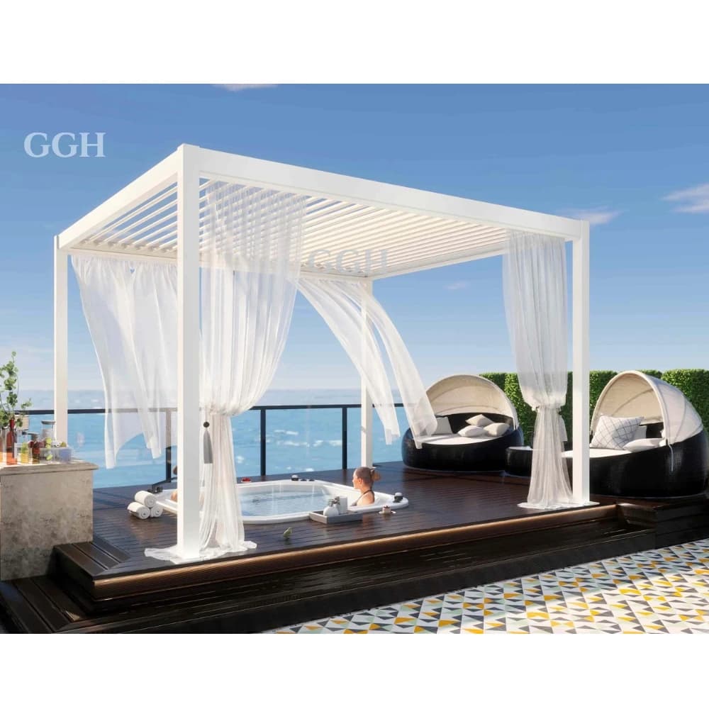 KAKADU Aluminum Open Close Louvre Pergola Outdoor Swimming Pool Pergola Modern Pergola Aluminum Outdoor