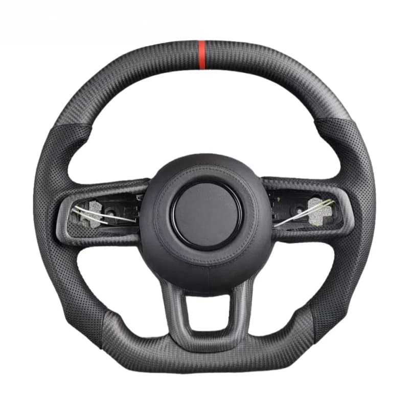 Custom Peorated Leather Carbon Fiber Sport Steering Wheel