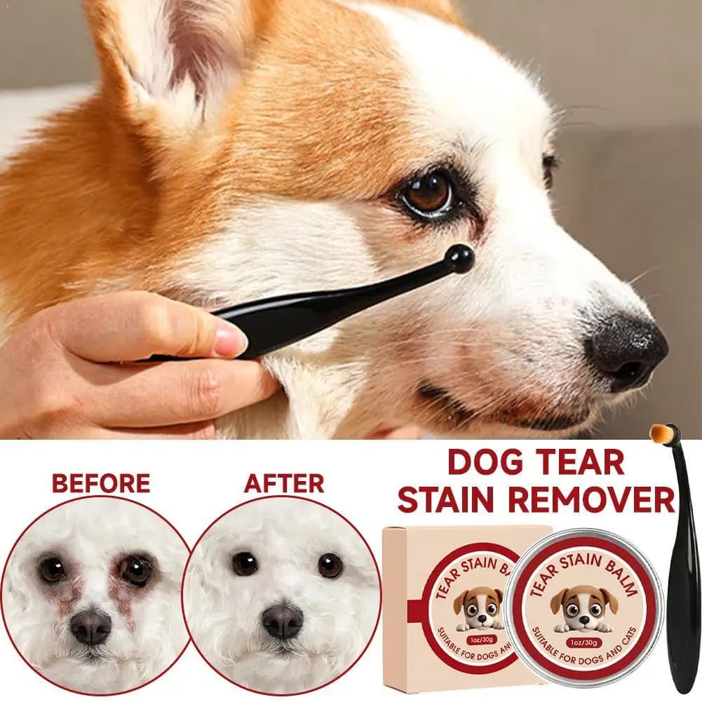 Pet Lacrimal Gland Cleaning Cream,Soothing Skin Isolating Tears Preventing Pigmentation Cat Dog Universal Tear Stain Balm Care