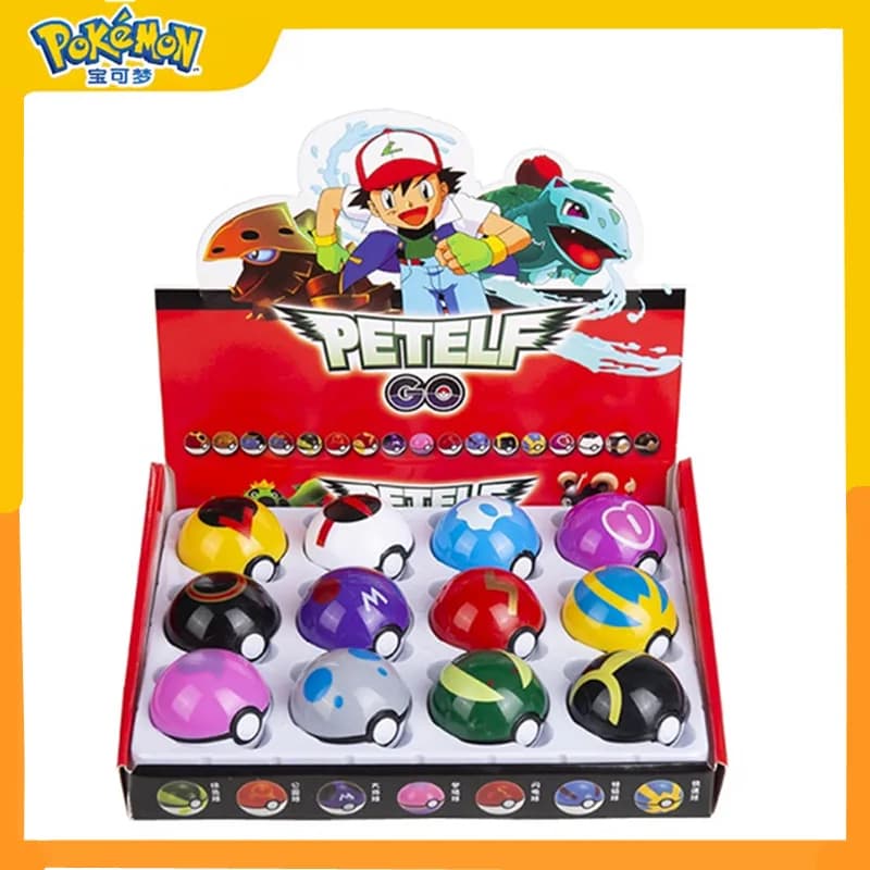 12 개/대 포켓몬 OPP 가방 Pokeball 피카추 액션 피규어 게임 포켓 몬스터 지니 볼 모델 애니메이션 인형 장난감 어린이 선물