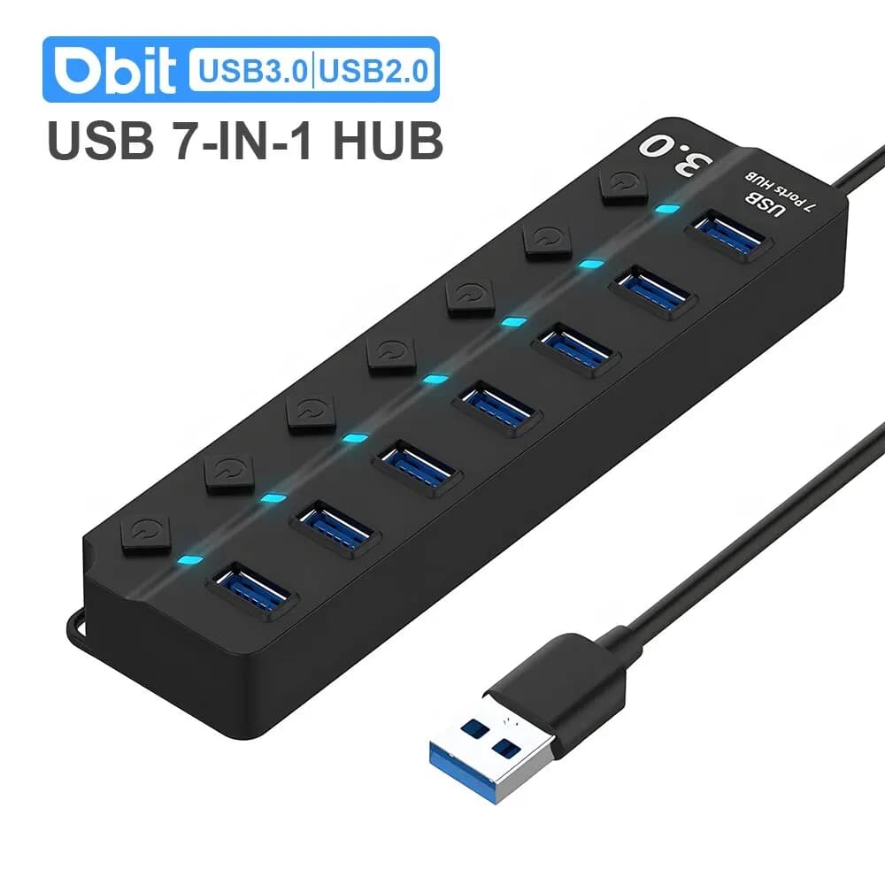 DBIT USB 3.0 7in1 허브 독립 스위치 독
