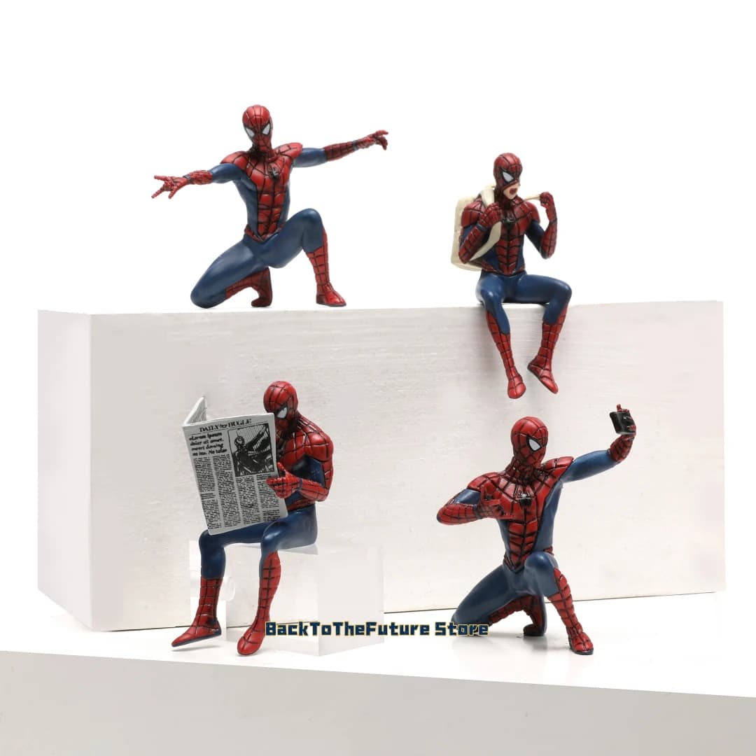 Hasbro Marvel 스파이더 맨 슈퍼 히어로 스파이더 맨 7-9cm 액션 피규어 스파이더 맨 애니메이션 컬렉션 미니 장난감 모델 어린이 선물