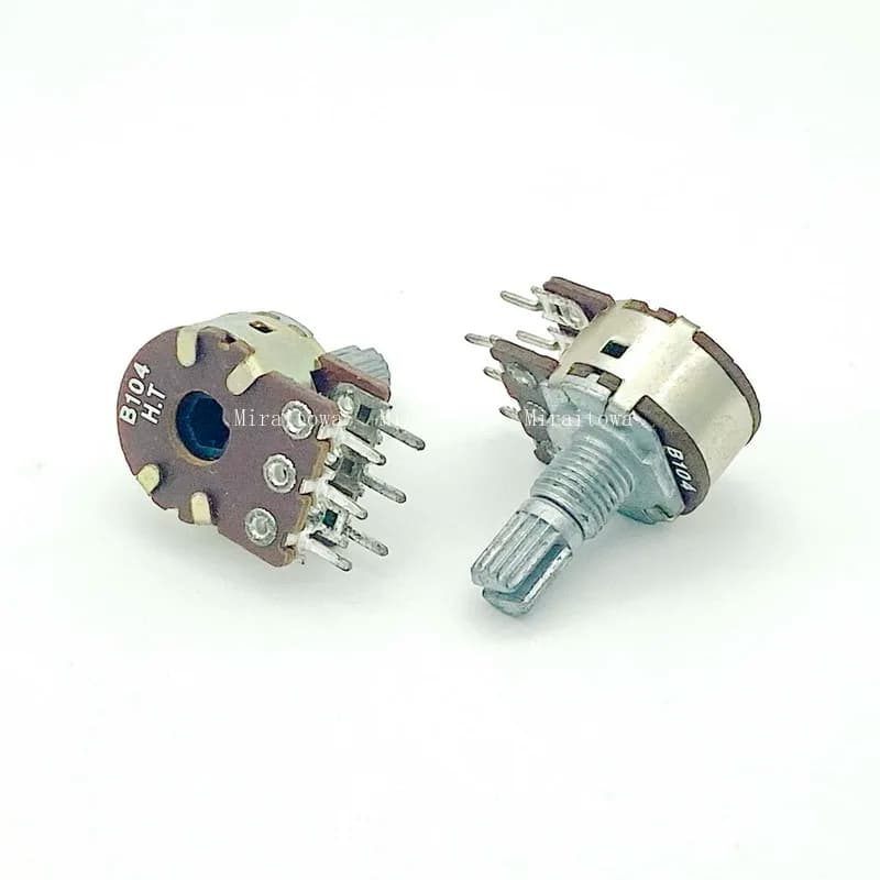 16타입 듀얼 B100K 앰프 스피커 볼륨 가변저항 15mm 10개