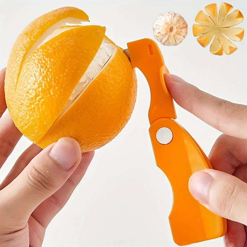 Orange Peeler, Plastic Orange Peeler, Simple Lemon Peeler, Grapefruit Peeler, Creative Cutter, Orange Peeler with Folding Handle