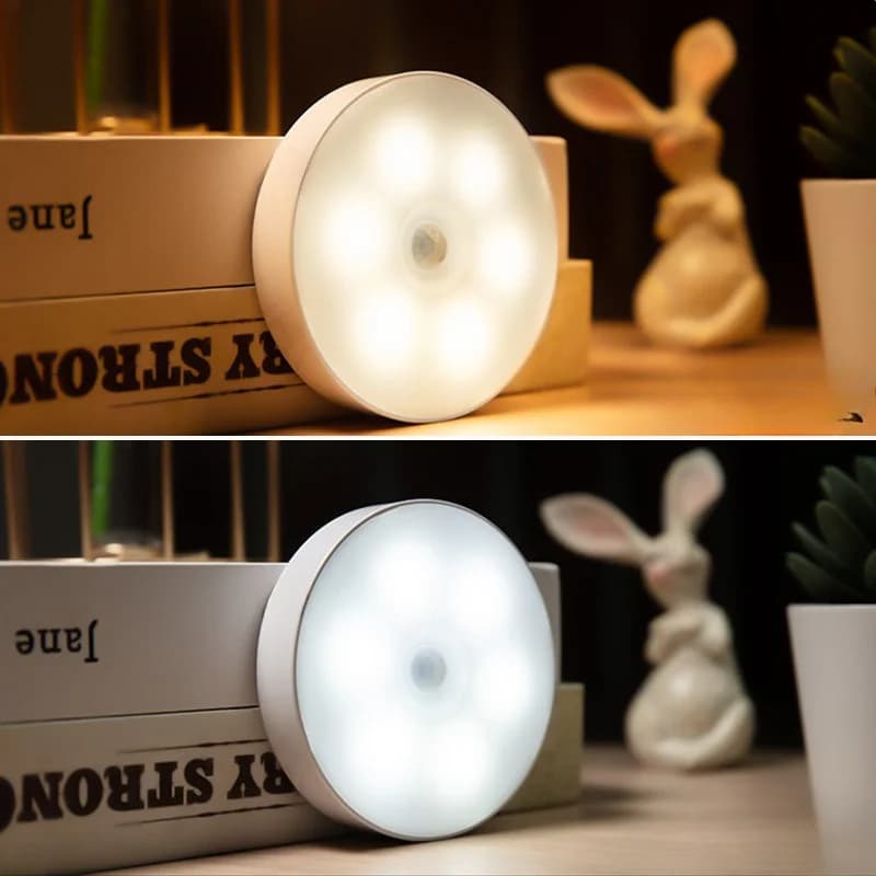 LED 스마트 인체감지 센서등 비상 자동 조명 USB 충전 무선 자석부착 야간등