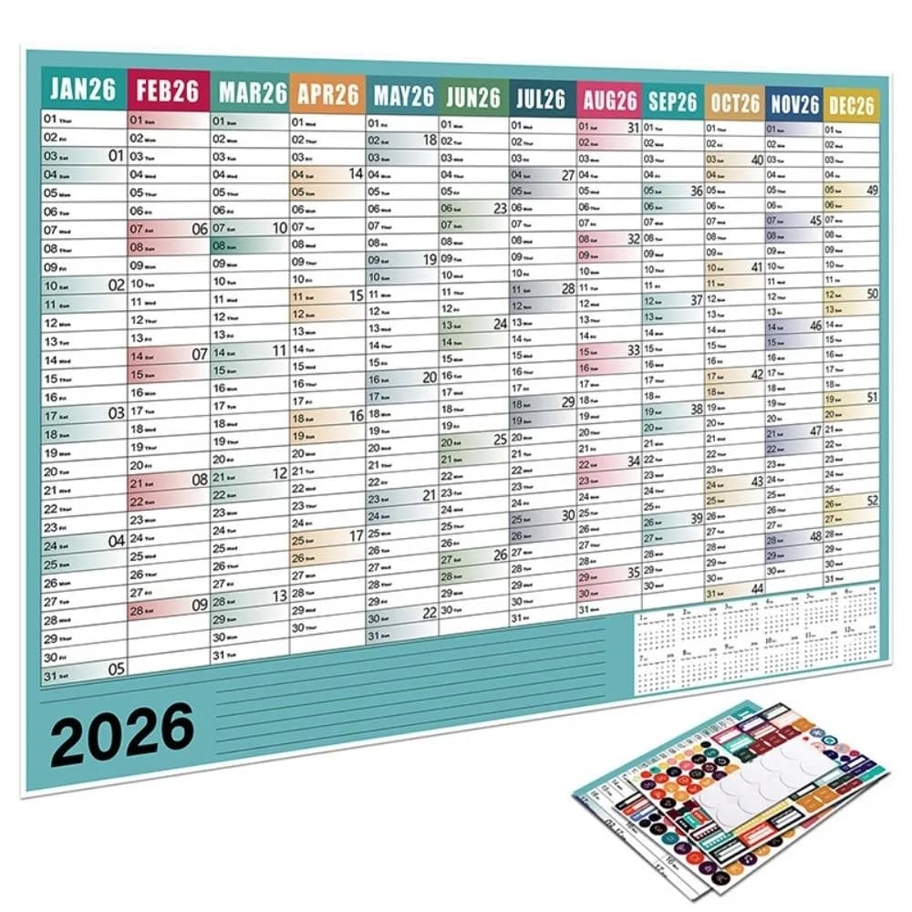 2026 Wall Hanging Calendar Annual Planner Agenda Organizer Calendar Planner Sheet Memo Pad To Do List Schedule