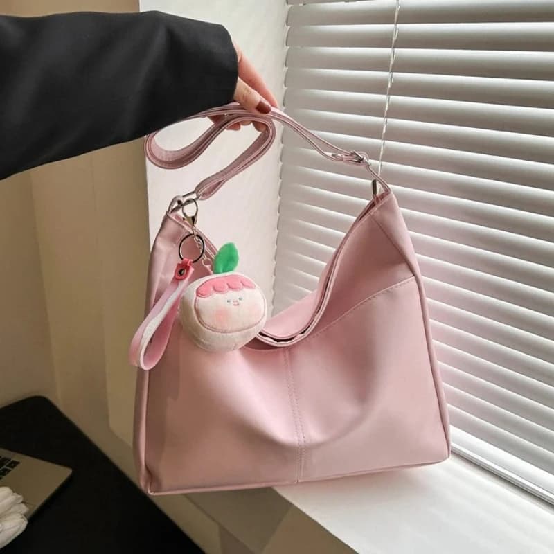 Women's PU Leather Fashionable Sweet Shoulder Bag Retro Large Capacity Handbag Casual Commuting Multifunctional Crossbody Bag