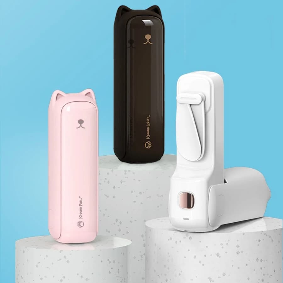휴대용 미니 핸디 선풍기 USB 충전식 2000mAh 접이식 포켓 손선풍기