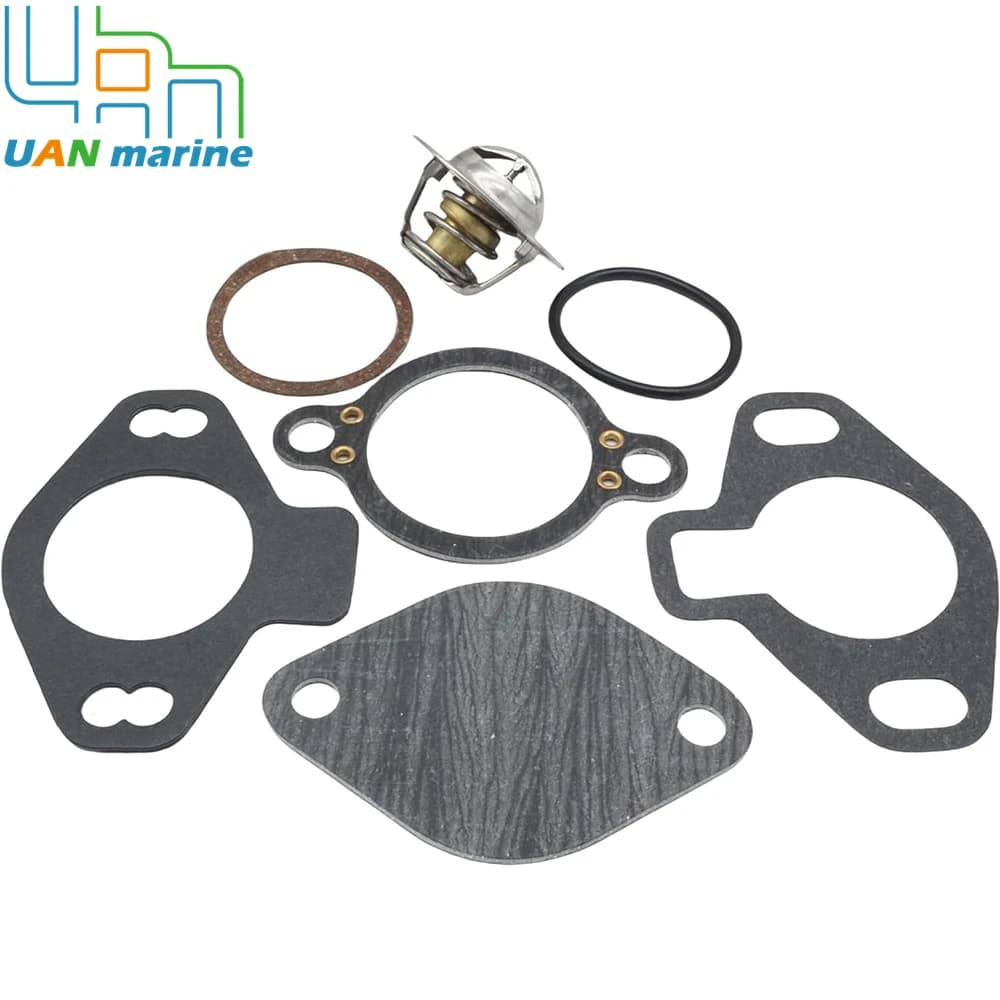 140°F 60°C Thermostat Kit For Mercury Marine for MerCruiser 4.3L V6 5.0L 5.7L 7.4L 8.2L V8 807252Q4 8M0089715 18-3668 uanmarine