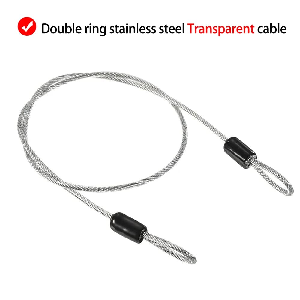 PVC 코팅 304 스테인리스 와이어 로프 2개 2mm 자물쇠 와이어 0.3-2M