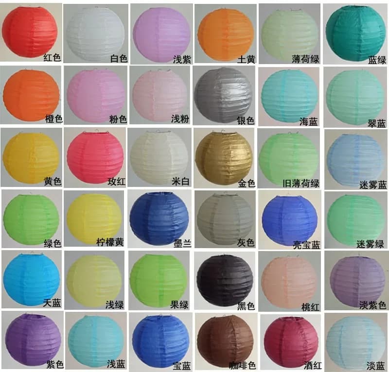 16inch 40cm Round Chinese Paper Lantern Birthday Wedding Decoration DIY Crafts Lampion Party Supplies Hanging Lantern Balls