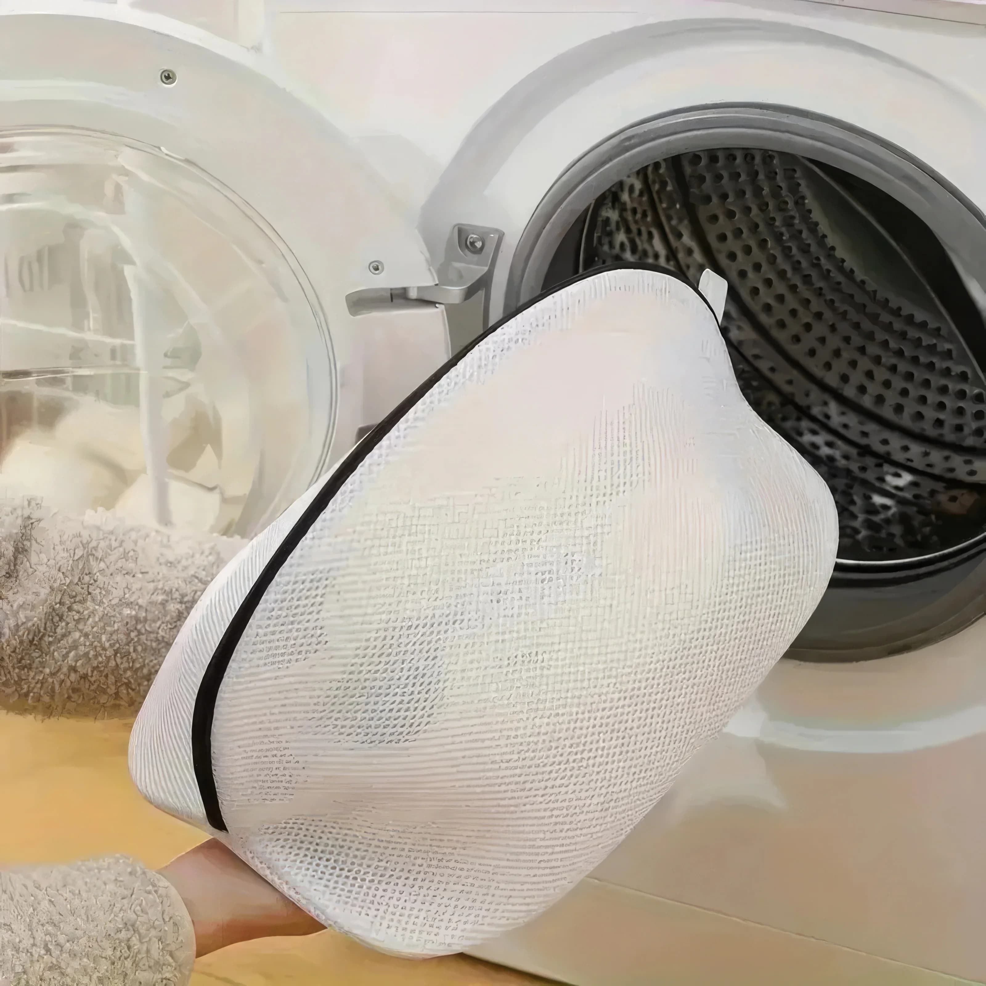 1 White Portable Lazy Shoe Bag, Sturdy and Durable, Reusable, Suitable for Washing Machines and Dryers