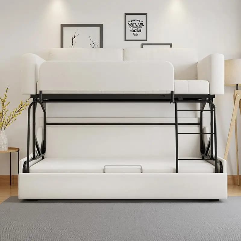 Sofa folding bunk bed Small apartment Living room Multifunctional dual-purpose fabric sofa bed Children's bed