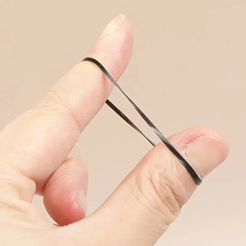 데일리 검정 일회용 머리끈 대용량 2cm 헤어 고무줄