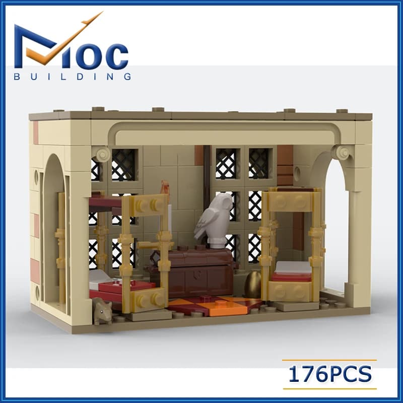 MOC 블록 클래식 영화 시리즈 장면 디오라마 DIY 조립 브릭 장식 완구