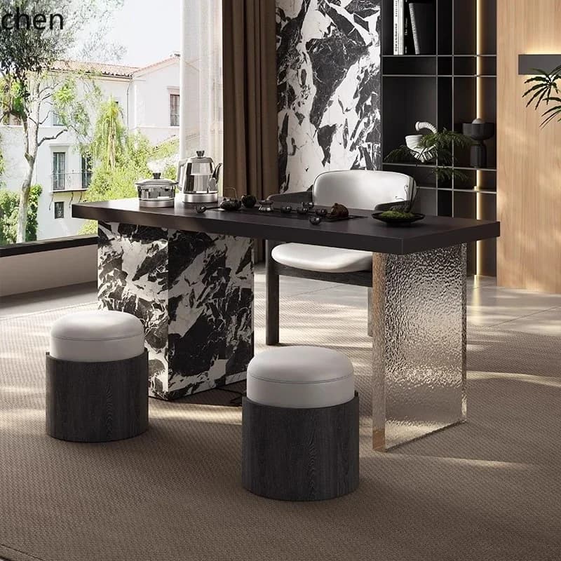 balcony tea table and chair combination modern high-end minimalist living room coffee table small