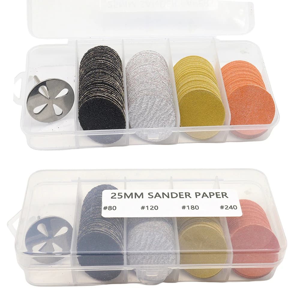 25mm 사포 디스크 120개 네일 드릴 발 정리 80~240방