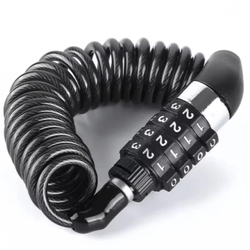 Bicycle Lock Steel Cable Chain Security Password 4 Digit Lock Anti-Theft Combination Number Code Safety Bike Bicycle Accessories
