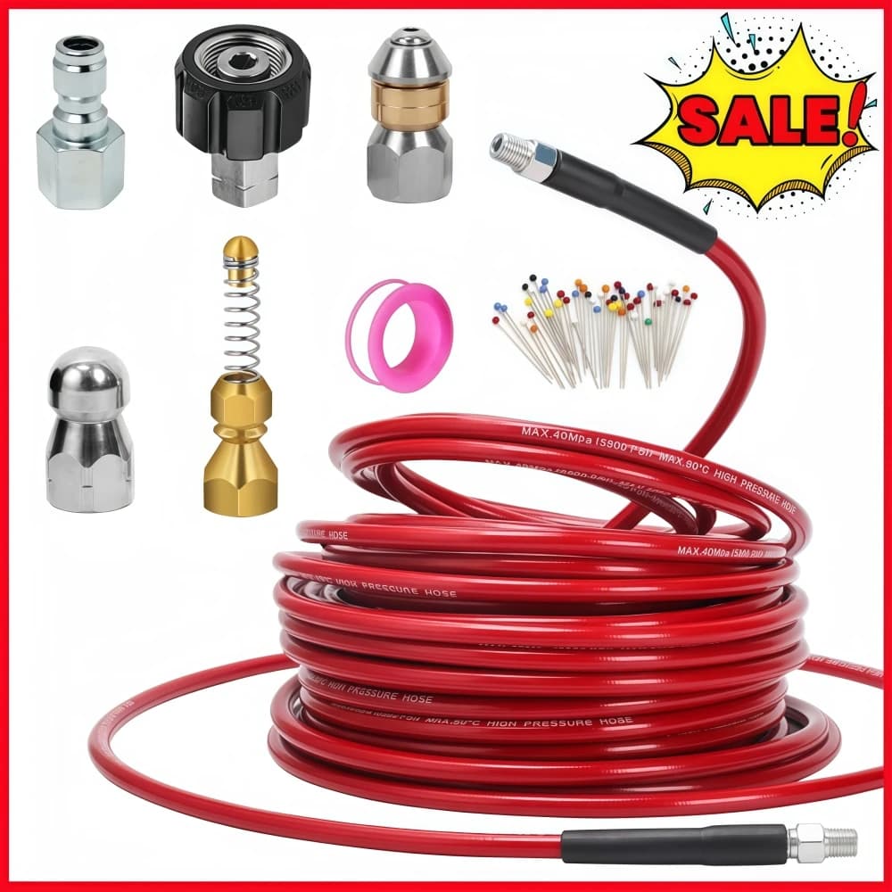 하수구 배수 청소 호스 5800PSI 노즐 카처 보쉬 닐피스크 5~25m