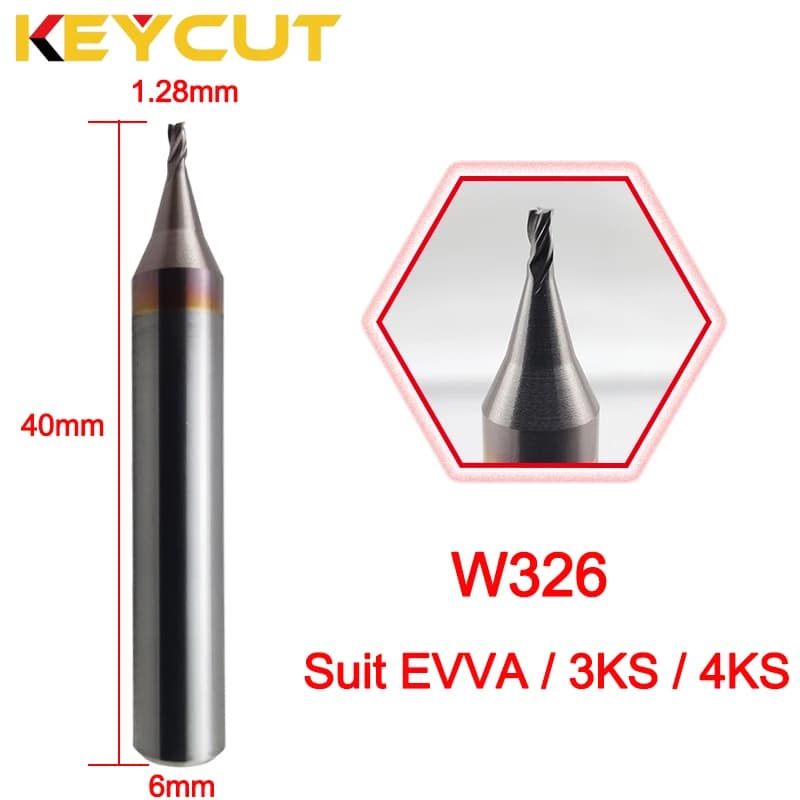 SILCA TRIAX W326 키 밀링 커터 1.28mm EVVA 3KS/4KS용
