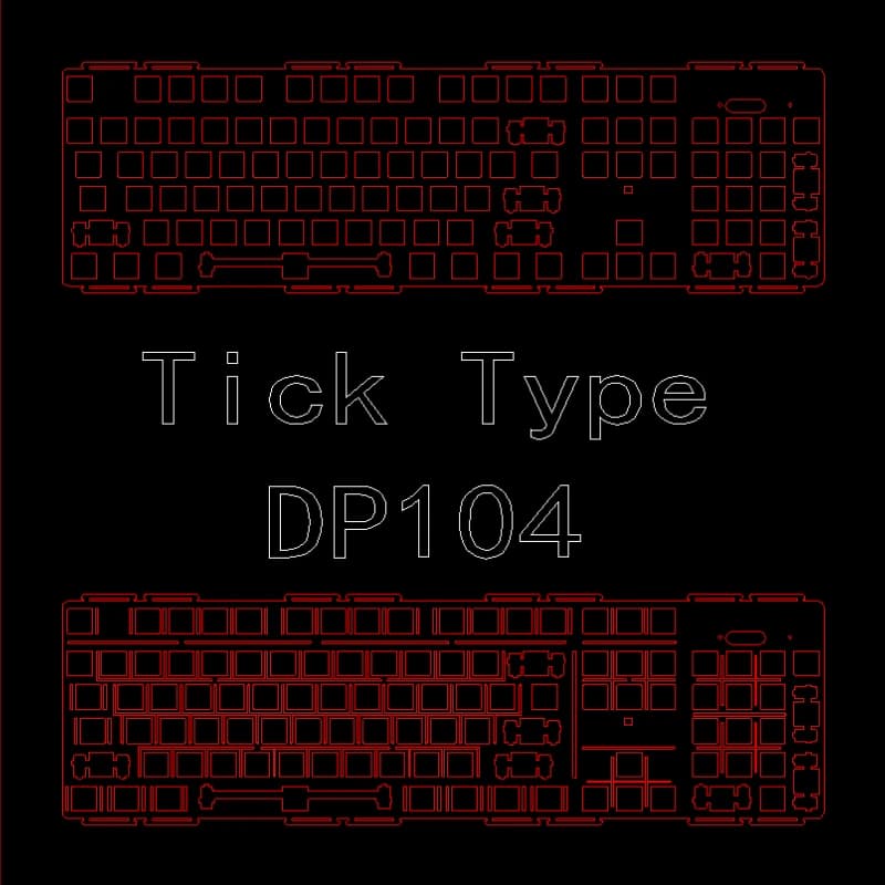 TickType Dp104 기계식 키보드 포지셔닝 보강판 플레이트