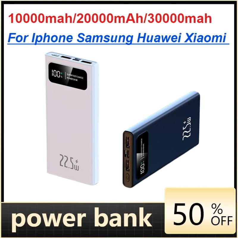 22.5W 고속충전 보조배터리 20000mAh 디지털 표시 아이폰 삼성