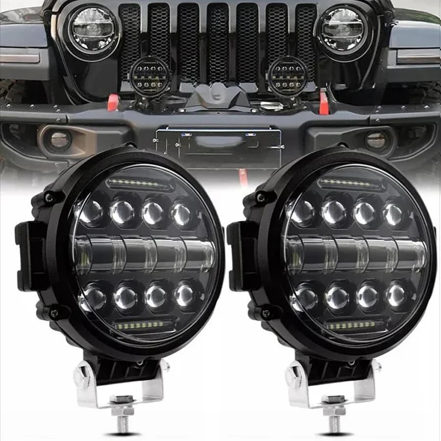 HYNBYZJ 7인치 150W 원형 LED 작업등 하이/로우빔 DRL 오프로드