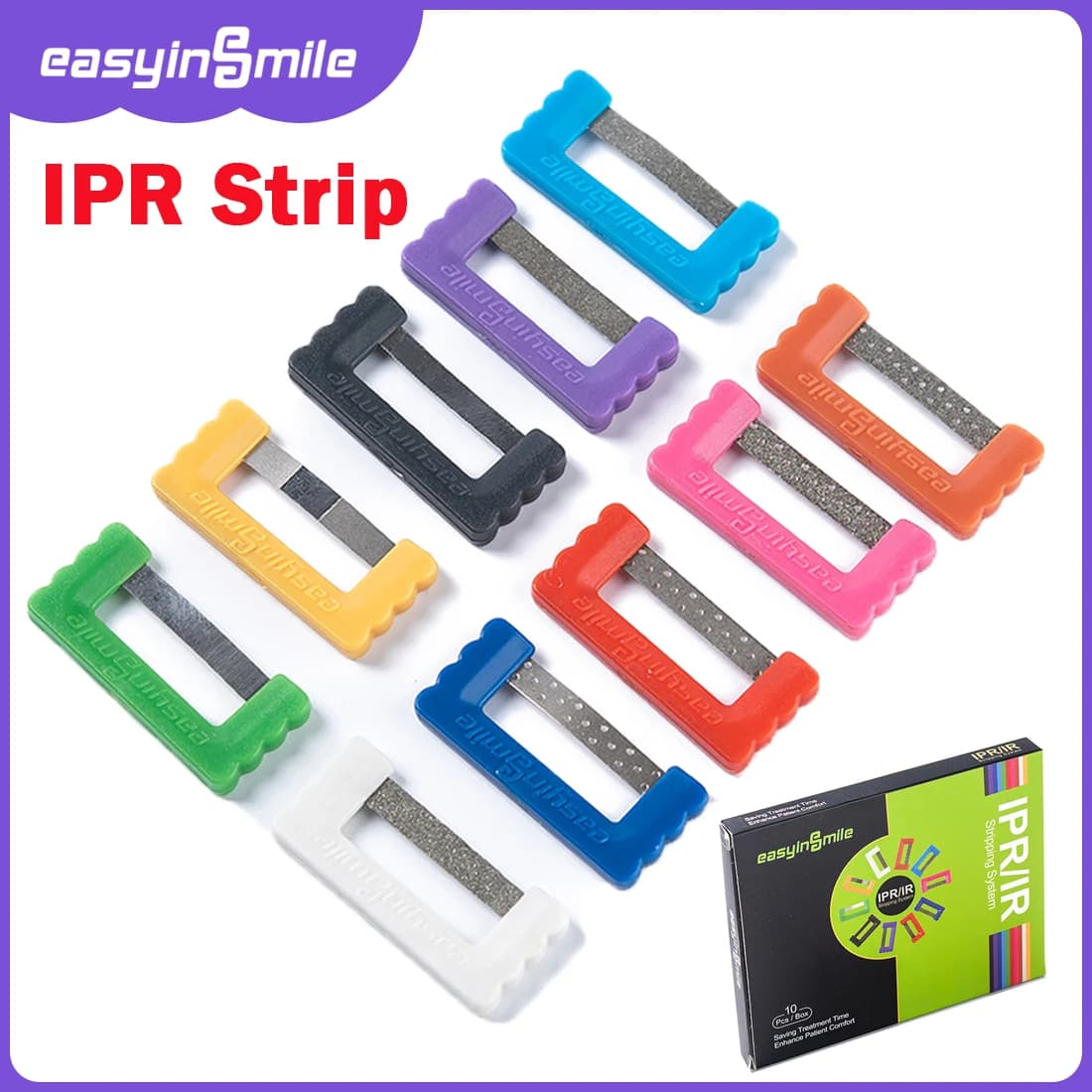 EASYINSMILE 치과 IPR 스트립 교정 연마 키트 10종 사이즈