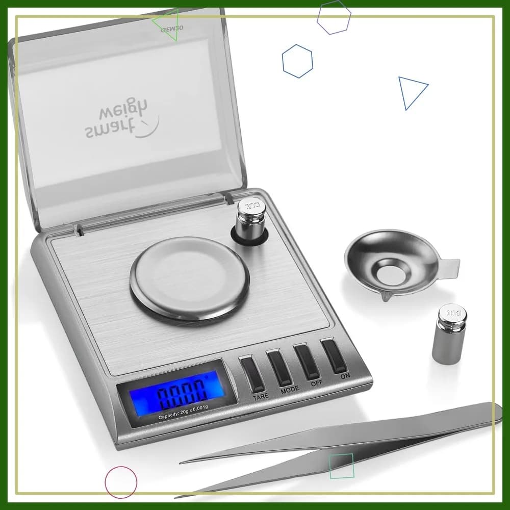 고정밀 디지털 밀리그램 저울 20g·0.001g (보석용, 보정추·핀셋 포함)