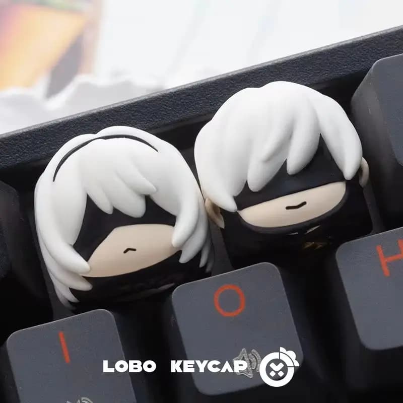니어 오토마타 2B 9S 레진 키캡 키보드 장식