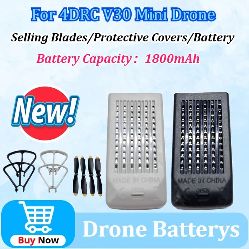 4DRC V30 미니 드론 배터리 교체용 3.7V 1800mAh 4D-V30 충전식 드론 부품