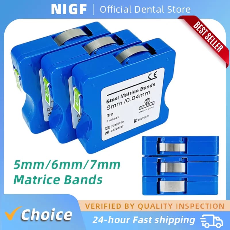 치과용 스테인리스 매트릭스 밴드 3m 5mm/6mm/7mm 0.04mm