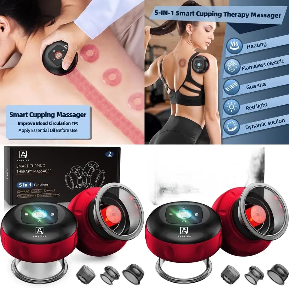 5in1 부항 마사지 키트 12단계 적색광 온열 통증완화