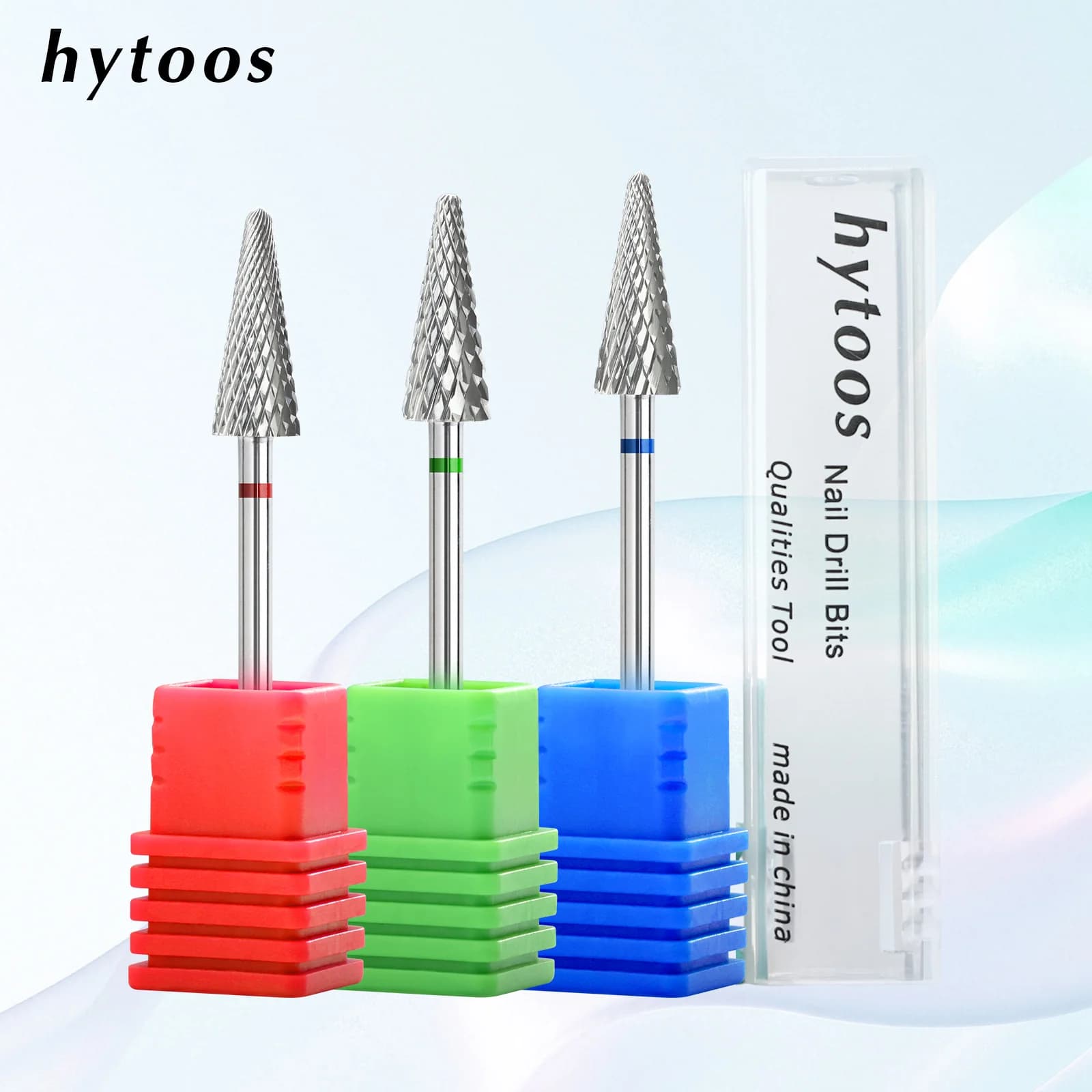HYTOOS 프로 테이퍼 콘 카바이드 네일 드릴 비트 네일아트 전동 드릴용