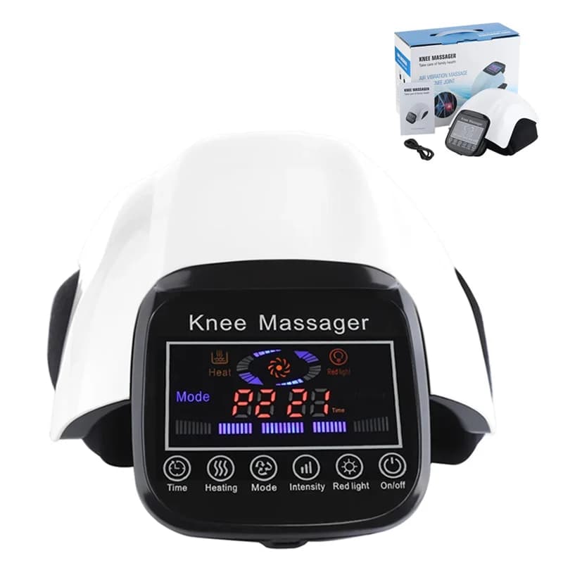 in 1 Electric Knee Massager Portable Vibration Hot Compress Airbag Massage Machine Rechargeable High Frequency Knee Massager